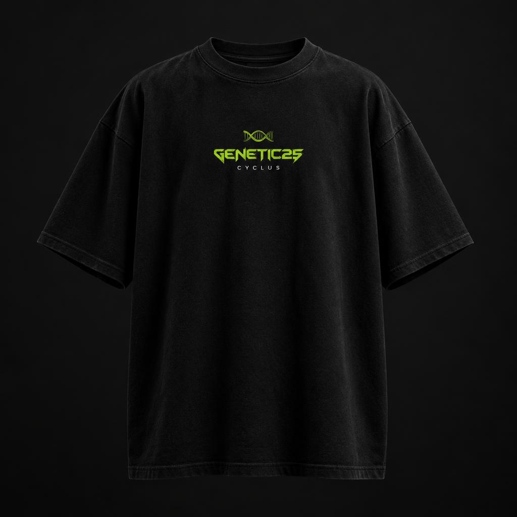 Genetic25 Cyclus T-shirt concept in zwart en groen